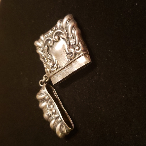 Antique Sterling GORGEOUS waves, flowers Stamp safe 😍🥰 - Picture 9 of 14